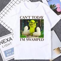 Shrek Can't Today I'm Swamped Graphic Print T-shirt XL