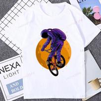 Astronaut BMX Rider Graphic T-shirt XXL