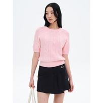 8Seconds Cable Short Sleeve Pullover Light Pink Light Pink/S