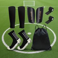 High Elastic Football Shin Guards Socks Leg Sleeves Bandage Outdoor Sports Protective Equipment Non-slip Set Football Protective Equipment