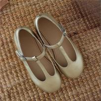 Girl's Princess Ankle Velcro Leather Shoes Silver Performance Dance Spring All Seasons Single-layer Little Princess Preppy Style Size 23-inner length 156 cm