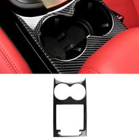 for Porsche MACAN 2014 2015 2016- Water Cup Panel Decoration Sticker Decal Cover Trim Car Interior Accessories Carbon Fiber Carbon Fiber