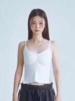 Poyeong Side Slit Shirring Sleeveless White White/Os