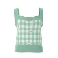 Sup Mixed Color Check Knit Top (Sy3Sk30) Black(39)/055