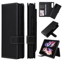 Magnetinė oda, skirta Samsung Galaxy Z Fold, 3 sulankstoma 4 5 g dėklas, viso korpuso knygos kortelės rašiklio lizdo piniginės dangtelis for Galaxy Z Fold4(7.6")