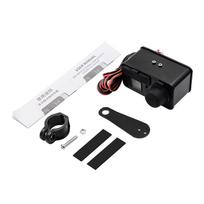 Motociklo USB įkroviklis Žiebtuvėlis Daugiafunkcis Vandeniui atsparus Motociklo Lizdo Įkroviklis Mobiliajam Telefonui Telefono Įkroviklis Mobiliojo Telefono Maitinimo Adapteris Aliuminio Lydinys 9.2*5*4.7cm juoda