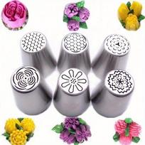 Russian Tulip Flower Cake Icing Piping Nozzles Decorating Tips Baking Tools 6Pcs