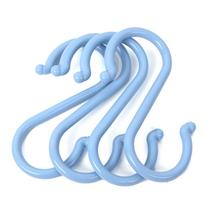 4/8 vnt. Gyvenamojo kambario, miegamojo kepurių, skarelių kabinimo, virtuvės durų drabužių pakabos, S formos kabliuko, raktų laikiklio organizatorius 4Pcs  L mėlyna