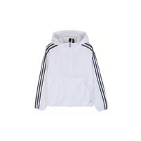 Adidas Three-Stripe Print Windbreaker Jacket Women Outerwear White EH3901 S