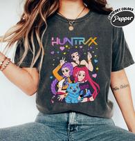 Devil Hunter Shirt Huntrix Girl T-shirt Mira Rumi Joey Shirt Devil Hunter T-shirt Gift Kpop Fan T-shirt XS