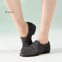 Genuine Leather PU Jazz Dance Shoes Tan Black Antiskid Sole Ballet Shoes High Quality Adults Dance Sneakers for Girls Women 42 juoda