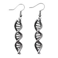 Elegant DNA Double Helix Earrings Ear Hooks Inspired From Science For Women Students And Teachers In Copper Materials 1