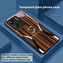 Medžio imitacijos gyvatės dėklas Xiaomi Redmi 13C Note13 12 Pro Plus 5G Note 9 13T Pro POCO X6 F5 F6 Juodas grūdinto stiklo telefono dėklas For Xiaomi Redmi 13C