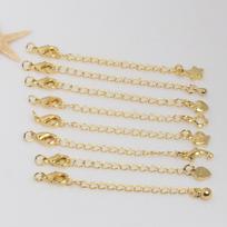 18k Gold-Filled Necklace Bracelet with Lobster Clasp and Teardrop Extension Chain for DIY Jewelry beige