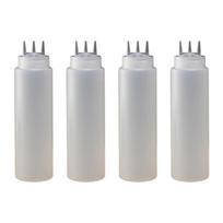 Food Grade Strong 3 Nozzle Sauce Dispenser Bottles Set Of 4 Secure  Kitchen Essential For Home Catering balta