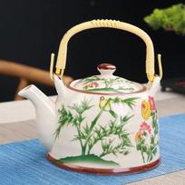 Porcelianinis arbatinuko sietelis, didelės talpos 900 ml tradicinis retro keramikos arbatos rinkinys arbatos puodelio dovana Kung Fu 1 white