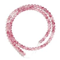 1Strand 4/6/8/10/12mm Natural Chalcedony Stone Beads Hot Pink Falling Petals Loose Bead For Jewelry Making DIY Bracelet Necklace