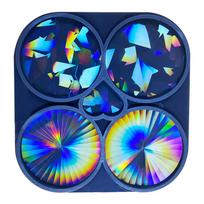 Coaster Silicone Mold Holographic Epoxy Resin Molds Handmade Cup Mat Casting Tool DIY Mini Tray Craft Supplies Making 1