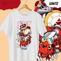 2026 Fashion ANIME DIGIMON TAMERS T-shirt EVOLUTION GUILMON High Quality Soft Cotton Premium Parent-child Graphic Summer Tee S juoda