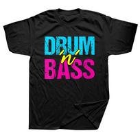 Funny Drum N Bass Rave DJ T Shirts Summer Style Graphic Cotton Streetwear Short Sleeve Birthday Gifts T-shirt Mens Clothing -... S įvairiaspalvis