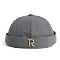 Beanie Cap For Men Brimless Docker Cap Dome Melon Skullies Cap Breathable Landlord Hat Quick Drying Mesh Hat Without Visor pilka spalva