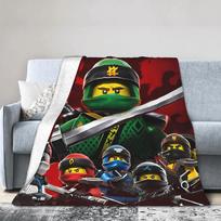 Ninjagos Flannel Throw Fashion Blanket Warm Autumn Bedspread for Living Room Sofa Bed Cover Kids Boys Girls Pattern 100x150cm