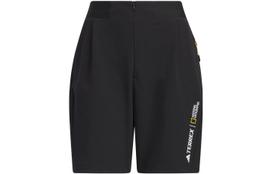 Adidas National Geographic Co Branded Section Sports Shorts Women's Black Moderate Tight Pants HY4696 M