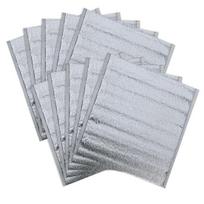 10 vnt pietų aušintuvo maišelis, izoliuotas, patogus aliuminio folijos aliuminio folijos pietų aušintuvo krepšys virtuvei 20*20cm sidabras