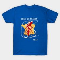 Men Black Print T-shirt Cycling Tour De France Vintage I No-Cut Transfer Paper Print Cotton Tshirt S juoda