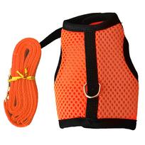 Rabbit Harness Vest Mesh Small Animal Adjustable Chest Strap Leash Set Lightweight Breathable Soft Material Secure Fit for Pets S