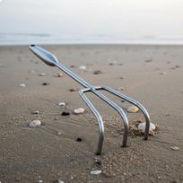 Stainless Steel Clam Rake Rust Resistant Digging Tool Versatile Beachcombing Hand for