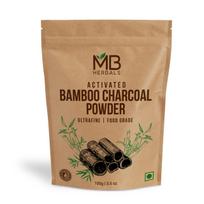 MB Herbals Aktyvuotos bambuko anglies milteliai 100g | Veidui ir kūnui | Maistinės kokybės | 100% natūrali bambuko anglis giliam valymui ir detoksikacijai beige