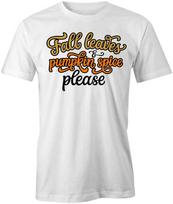 FALL LEAVES & PUMPKIN SPICE PLEASE TShirt Tee Short-Sleeved Cotton S1WCA475 S