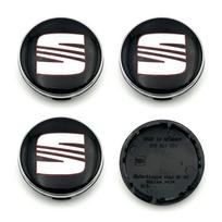 4 vnt./rinkinys Automobilio rato centrinio dangtelio dangtelis ratlankio stebulės apsauga nuo dulkių Emblema SEAT Leon MK1 MK2 MK3 5F Ibiza 6L 6J Altea Arona Tarraco Cupra Cordoba Black
