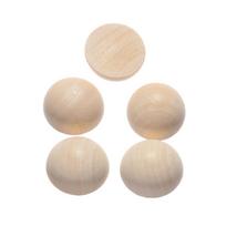 Ekologiški Natūralūs Neapdoroti Pusiau apvalūs Skelti Mediniai Rutuliukai Pusiau Mediniai Karoliukai Papuošalų Gamybai 30mm-5PCS