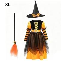Makeup Ball Halloween Costume Clothes Deluxe Set Kids Cosplay Dress  For Toddlers Yellow XL