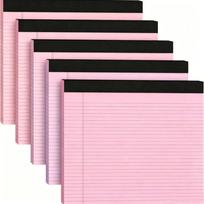 30 lapų teisinio formato užrašinė, susegta viršuje, nešiojama, su nuplėšiamomis etiketėmis, sąrašams 1PC rožinė