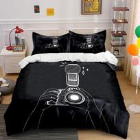 Outlined hands holding camera. Bedding sets Duvet cover sets Duvet covers Pillowcases(1*Duvet Cover 2*Pillowcases without duvet insert) 135x200cm