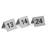 Tabliczka informacyjna numer stolika 13-24 stal nierdzewna zestaw 12szt. - hendi 663851