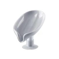 Soap Box Suction Cup Tray Drying Rack for Shower Sponge Container Kitchen Bathroom Accessories Drain Soap Holder Leaf Shape pilka