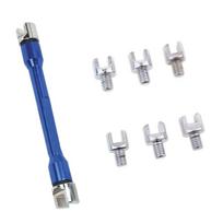 M64K-Spoke Wrench Motorcycle Motorbike Spoke Wrench 5.4-6.8Mm Buckled Wheel Fit 8 Sizes Of Spoke Nipples Blue  Silver