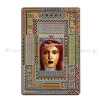 Theater Mask Antique Roman Painting With Pompeii Mosaics Patchwork Metal Sign Pub Plates Design Retro Customize Tin Sign Poster 20x30cm（7.8x11.8inch）