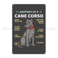 Anatomy Of A Cane Corso Metal Plaque Poster Create Create Wall Cave Printed Designing Tin Sign Poster 20x30cm（7.8x11.8inch）