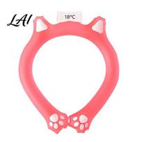 Cooling Comfort for Gardening Cat Ear Neck Tube Summer Reusable Adjustable Wearable Ice Instant Accessory Ring Heatstroke Prevention Cooler rožinė raudona spalva