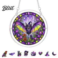 Halloween Party Decor Acrylic Puzzle Suncatcher 7.87 Inch Sun Catcher Window Cute Decorative Ornament Hanging Ornament Ideal for Gifting and B