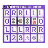 Beginner Mahjong Training Board Practice with RLO Charleston Guide & 24 Slots 3D Printed Solo Trainer American Strategy Aid for Home Learning violetinė