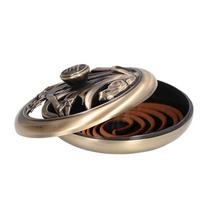 Bronze Retro Coil Incense Censer  Buddha space daily incense placement Orchid