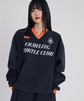 Slow Record House Gigerkle Nylon V-Neck Sweatshirt_Navy Navy/Os