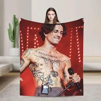 Damiano David Blanket Quality Super Soft Bedding Throws Winter Kids Home Decor Fluffy Bedspread Size: 75*100cm, Weight: 230 GSM