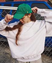 Upper Strop [Up3301] New Logo Basic Sweatshirt Light Grey L